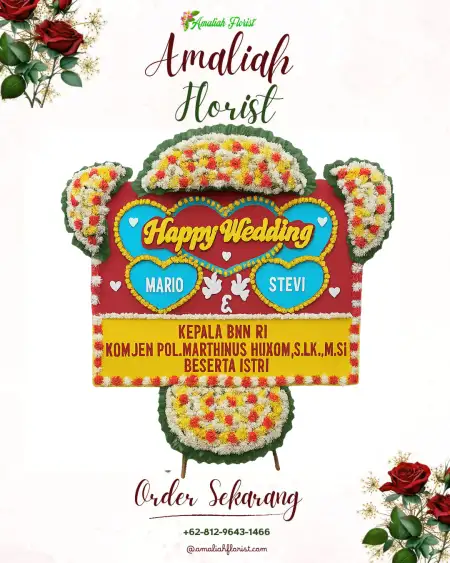 Papan Bunga Pernikahan Sekernan